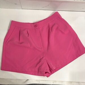 Sincerely Jules Bright Pink High Waist Tailored Shorts
